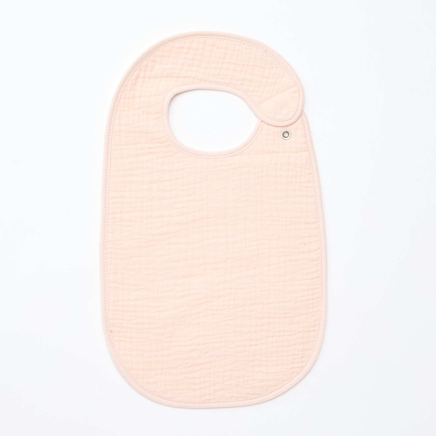 Pack of 3 cotton gauze bibs with terrycloth lining PINK