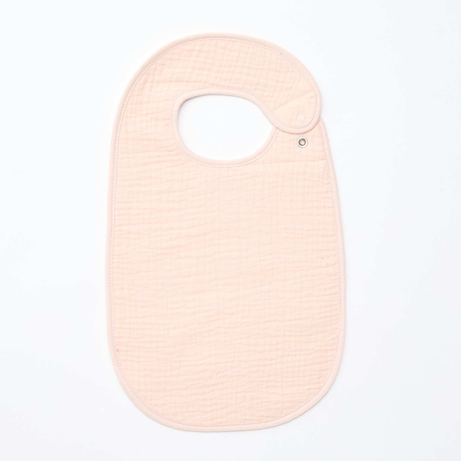 Pack of 3 cotton gauze bibs with terrycloth lining PINK