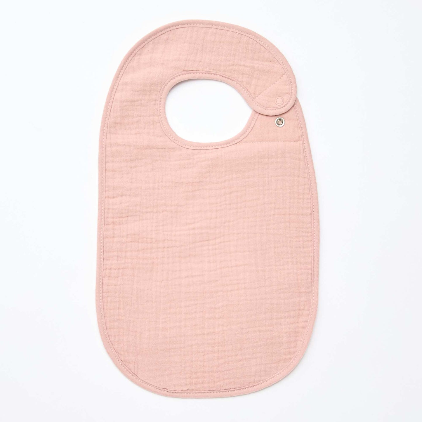 Pack of 3 cotton gauze bibs with terrycloth lining PINK