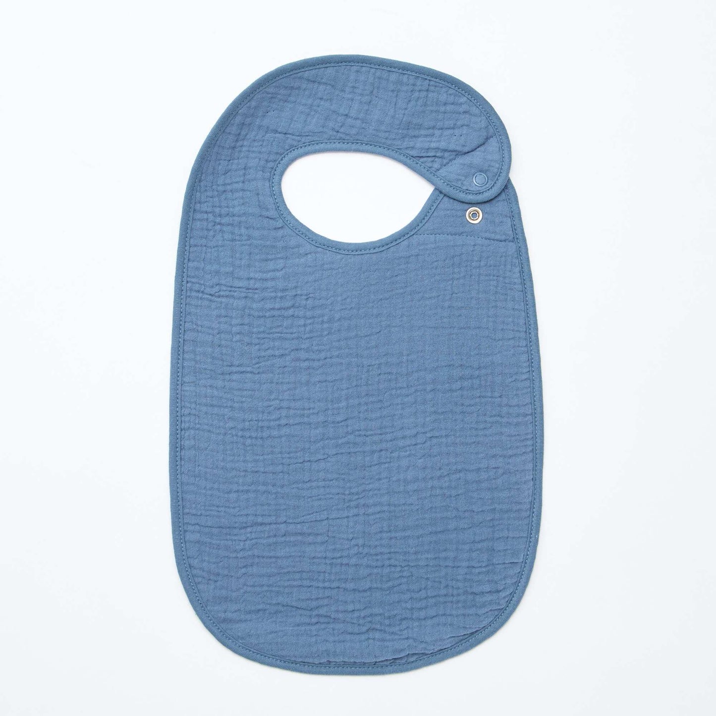 Pack of 3 cotton gauze bibs with terrycloth lining BLUE