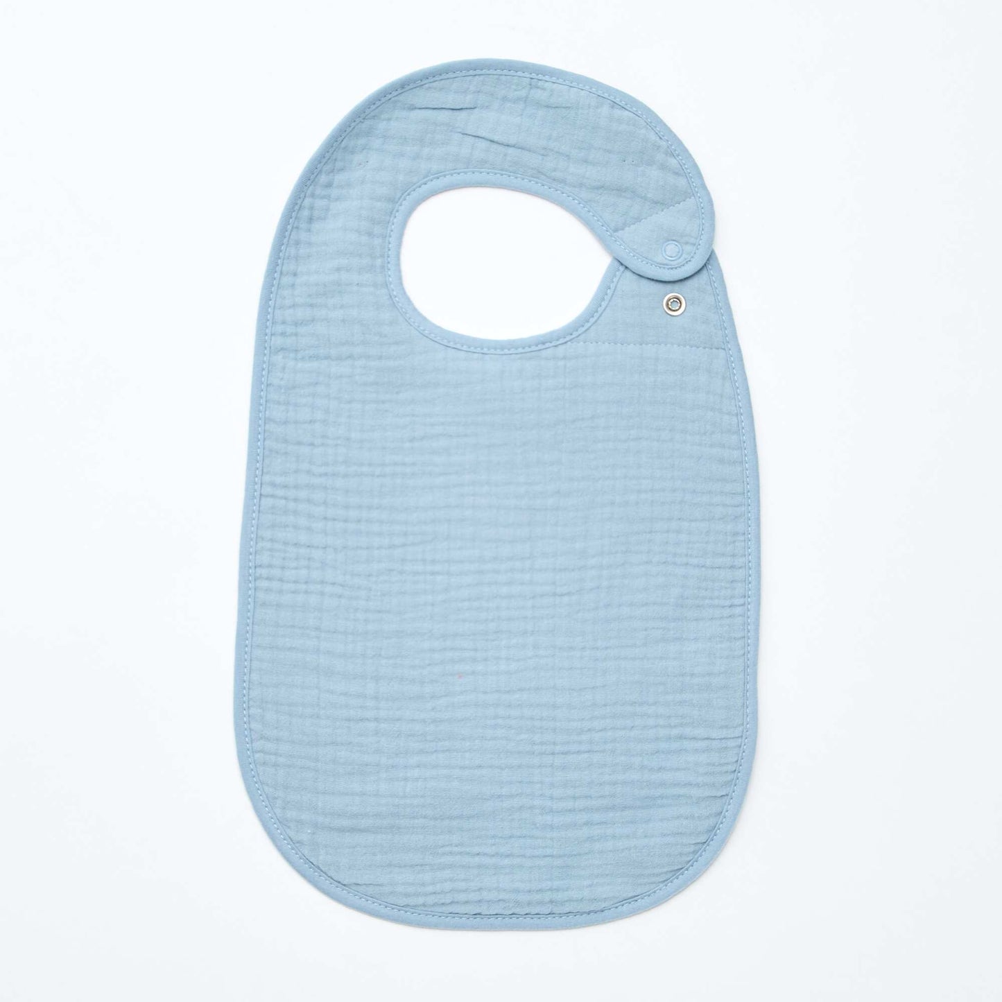 Pack of 3 cotton gauze bibs with terrycloth lining BLUE