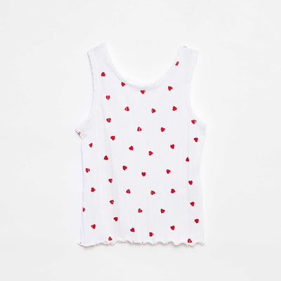 Printed vest top WHITE