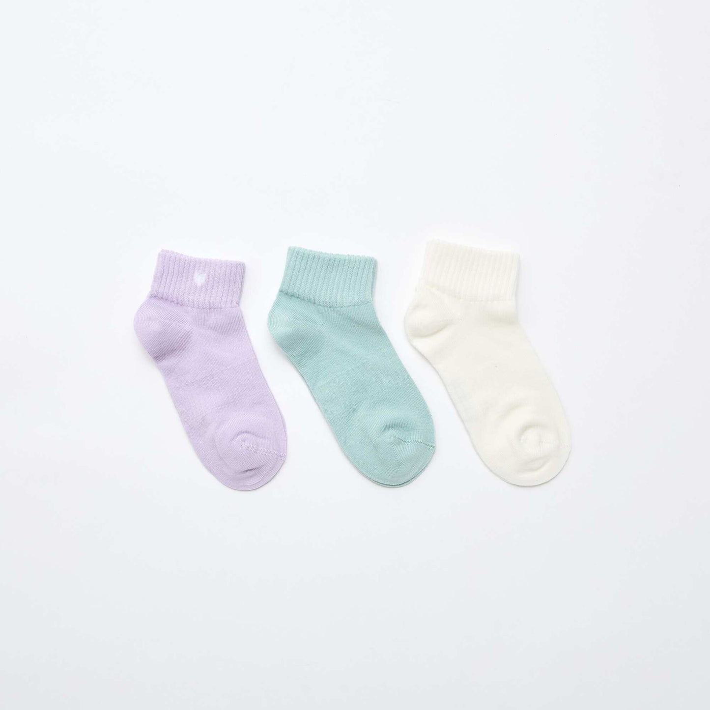 Pack of 3 pairs of sports socks PURPLE