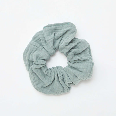 Cotton gauze scrunchie GREEN