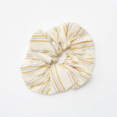 Striped cotton scrunchie YELLOW