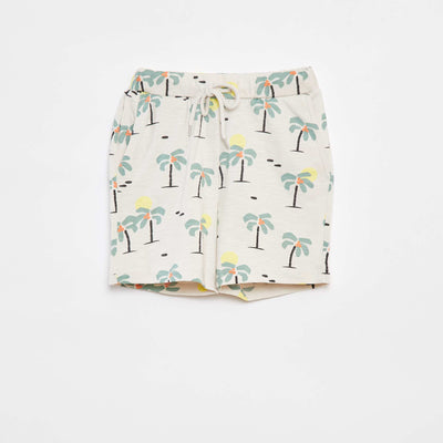 Lightweight sweatshirt fabric shorts WHITE