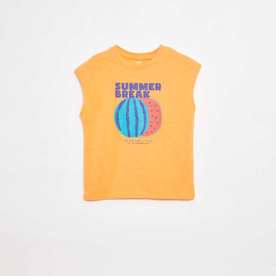 Printed vest top ORANGE