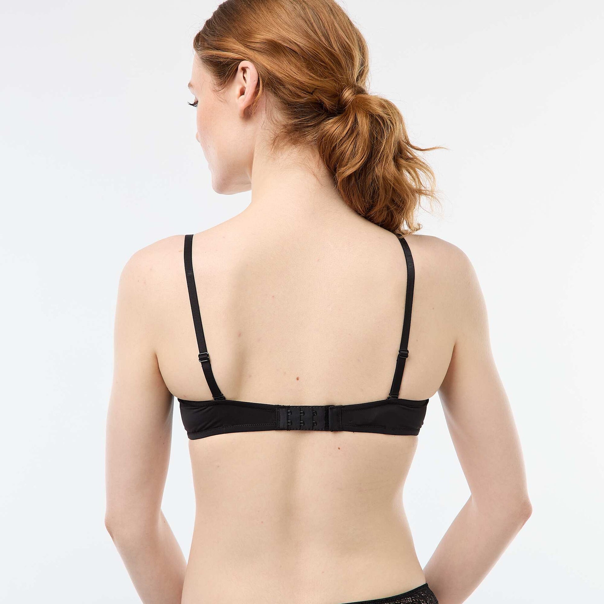 Lace Balconette Bra BLACK