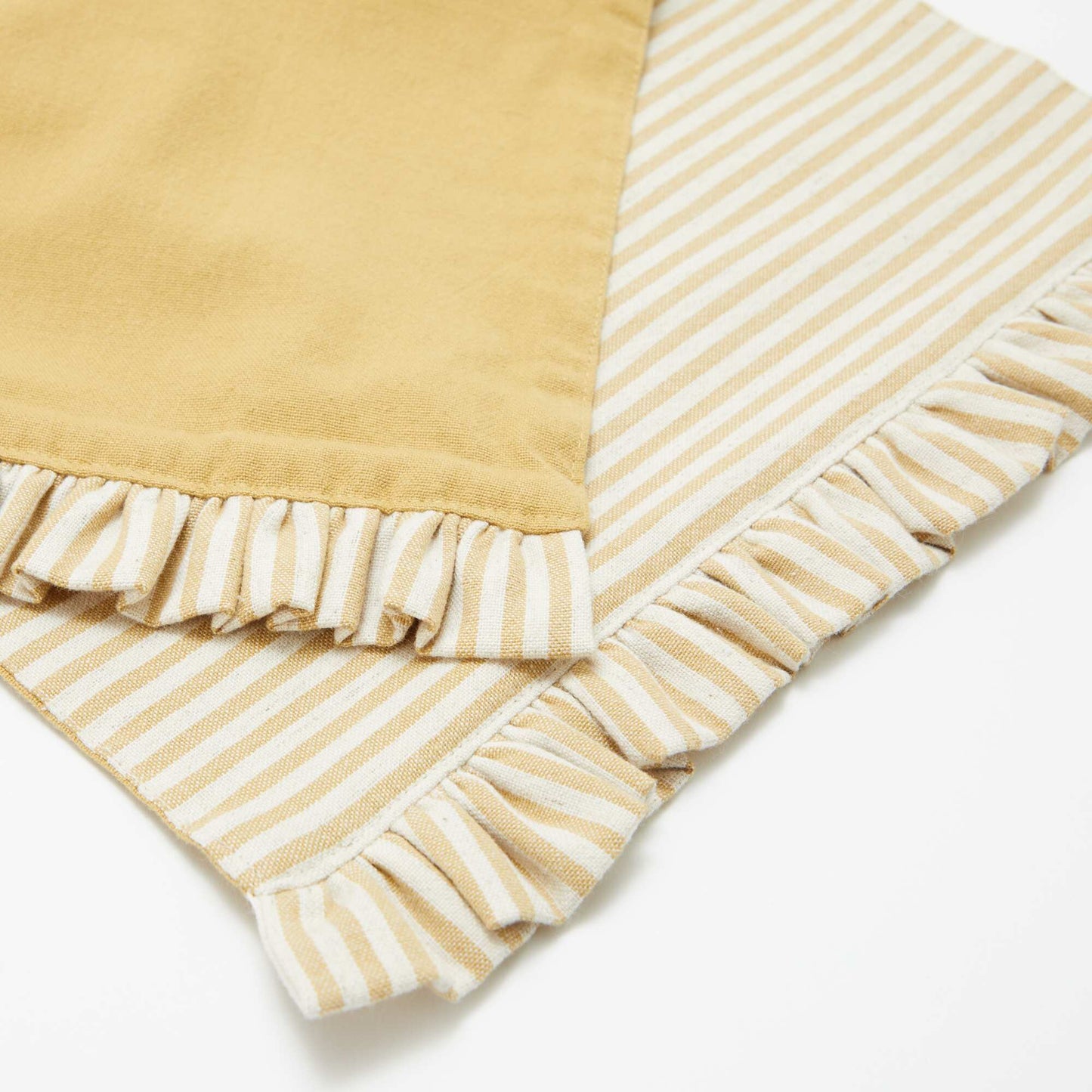 Set of 2 Ruffled Placemats (32x45 cm) YELLOW