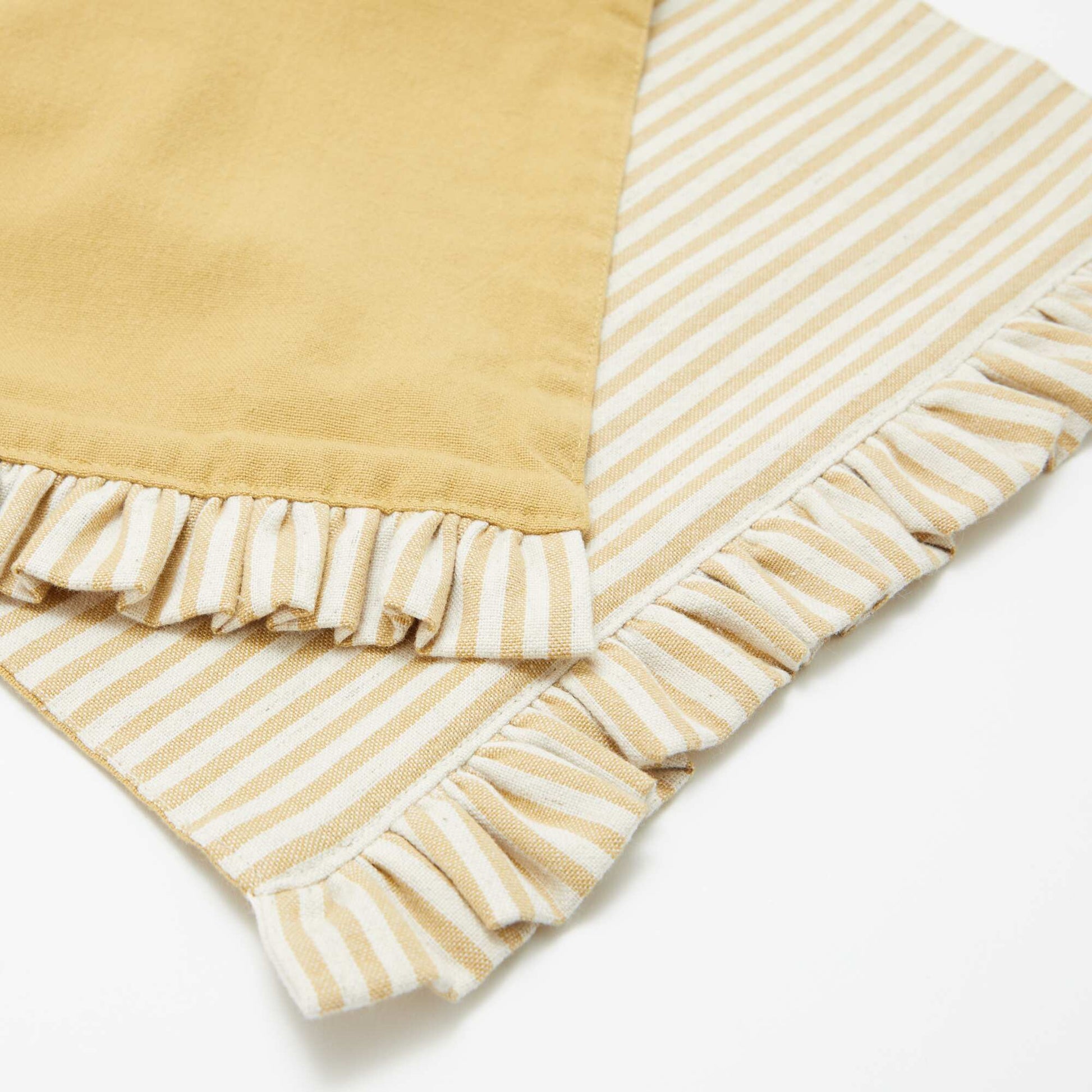 Set of 2 Ruffled Placemats (32x45 cm) YELLOW