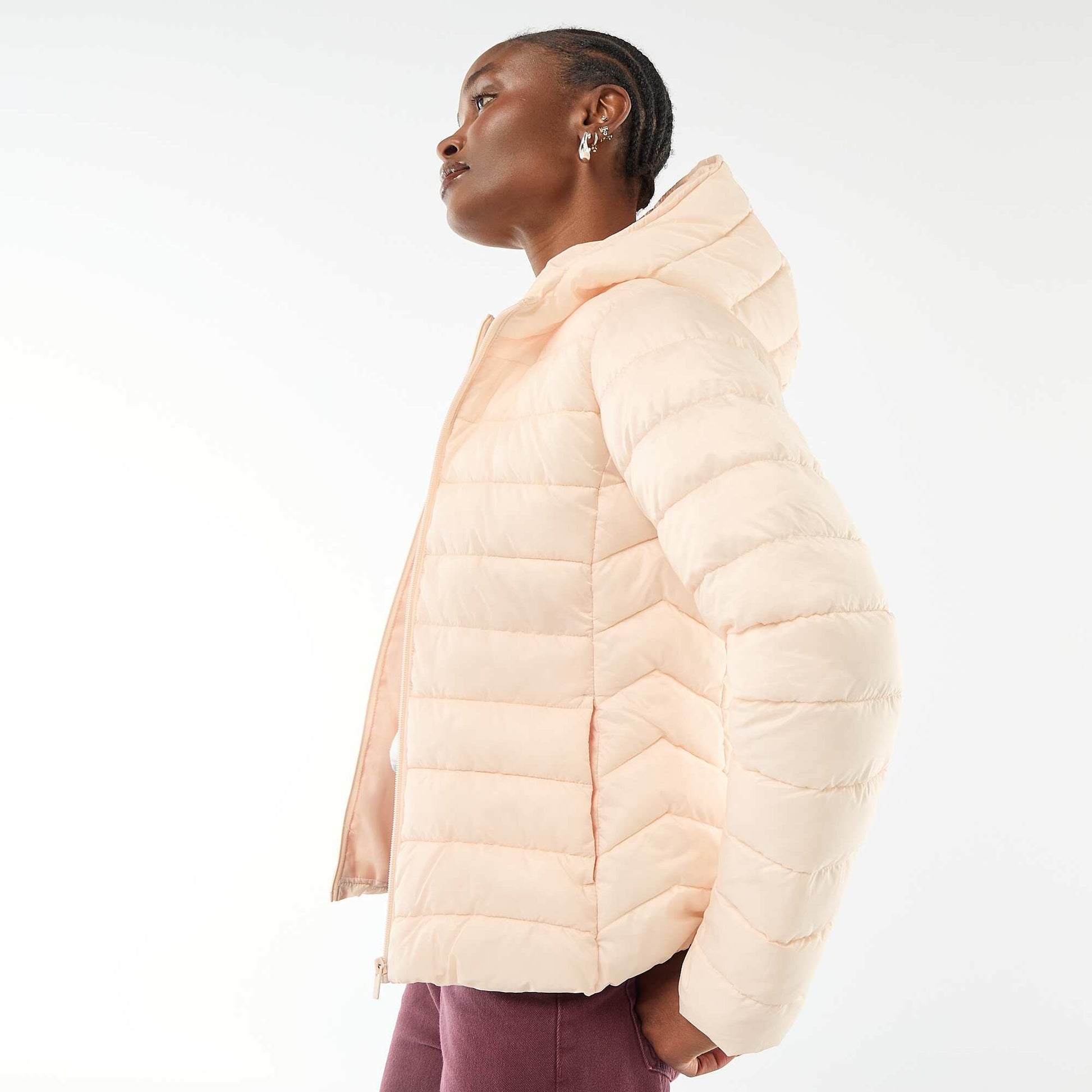 Lightweight Hooded Padded Jacket PINK
