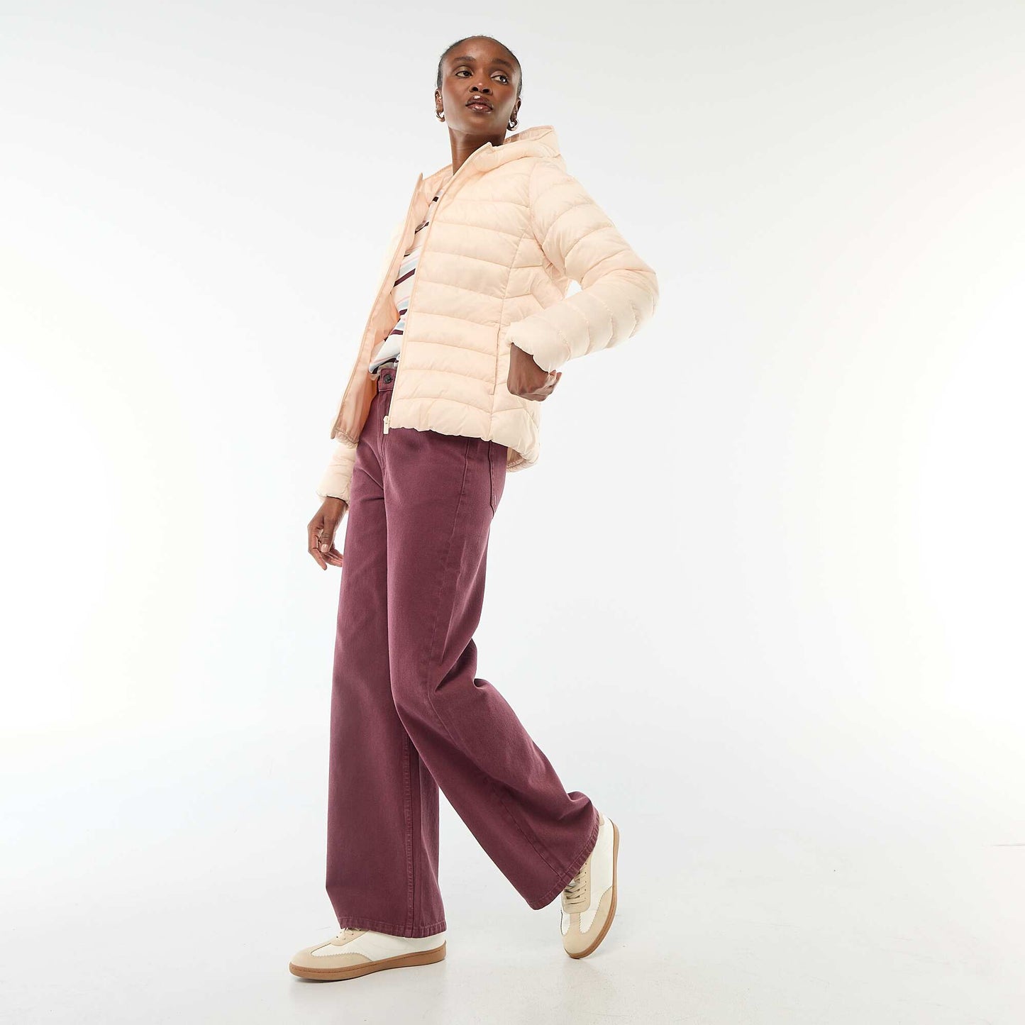 Lightweight Hooded Padded Jacket PINK