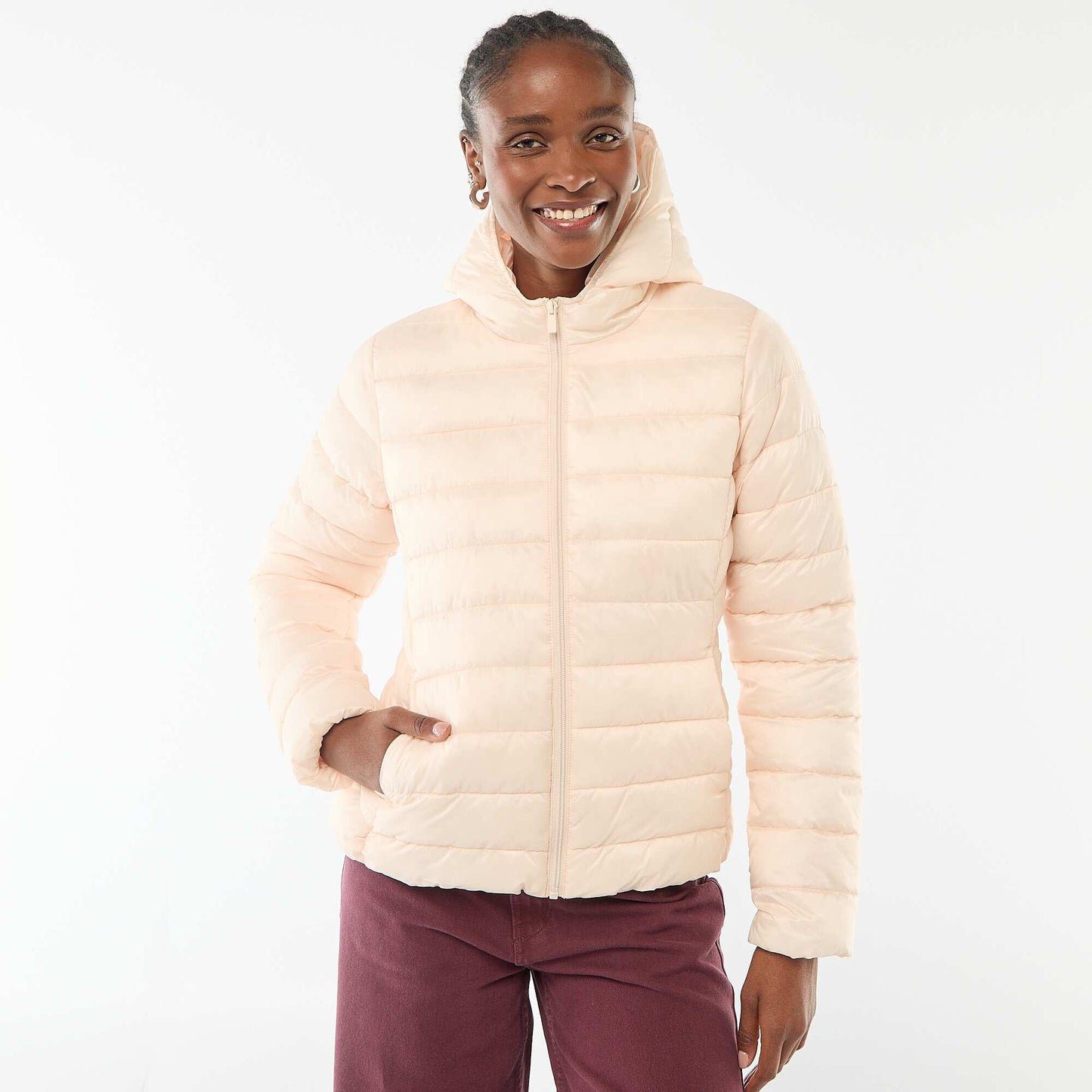 Lightweight Hooded Padded Jacket PINK