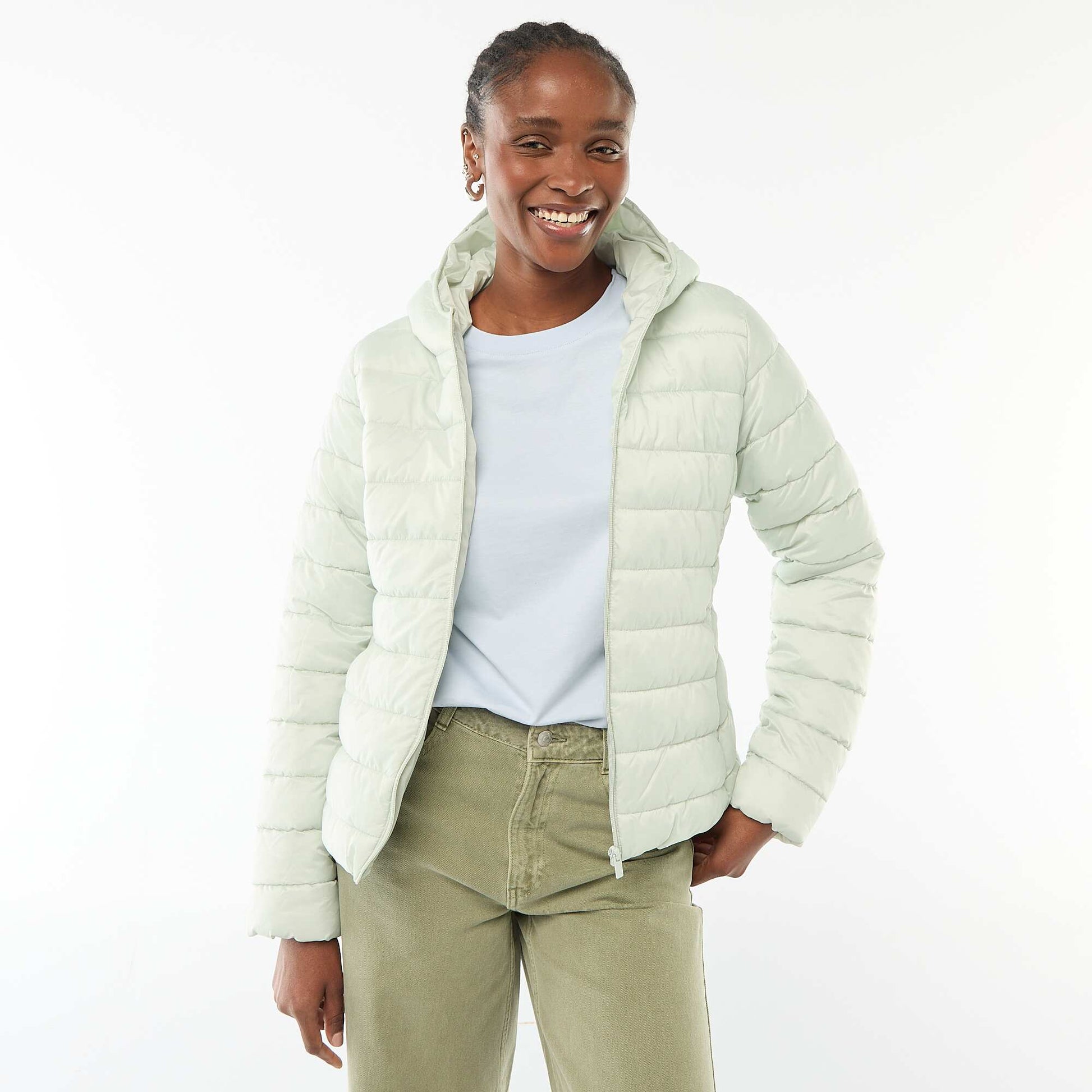 Lightweight Hooded Padded Jacket BLUE