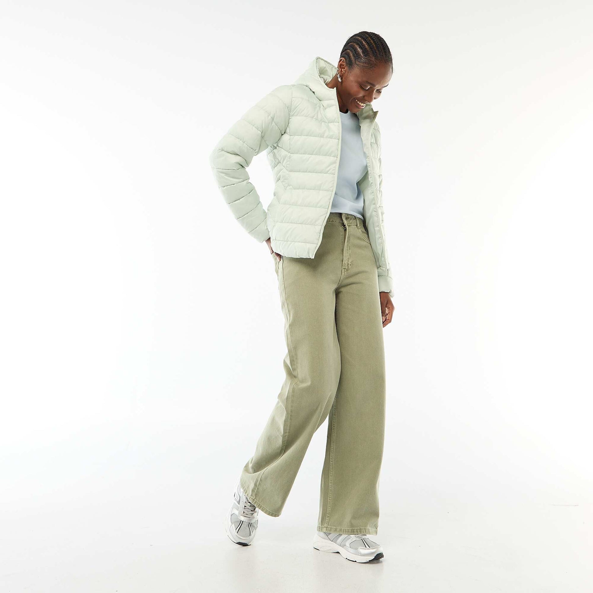Lightweight Hooded Padded Jacket BLUE