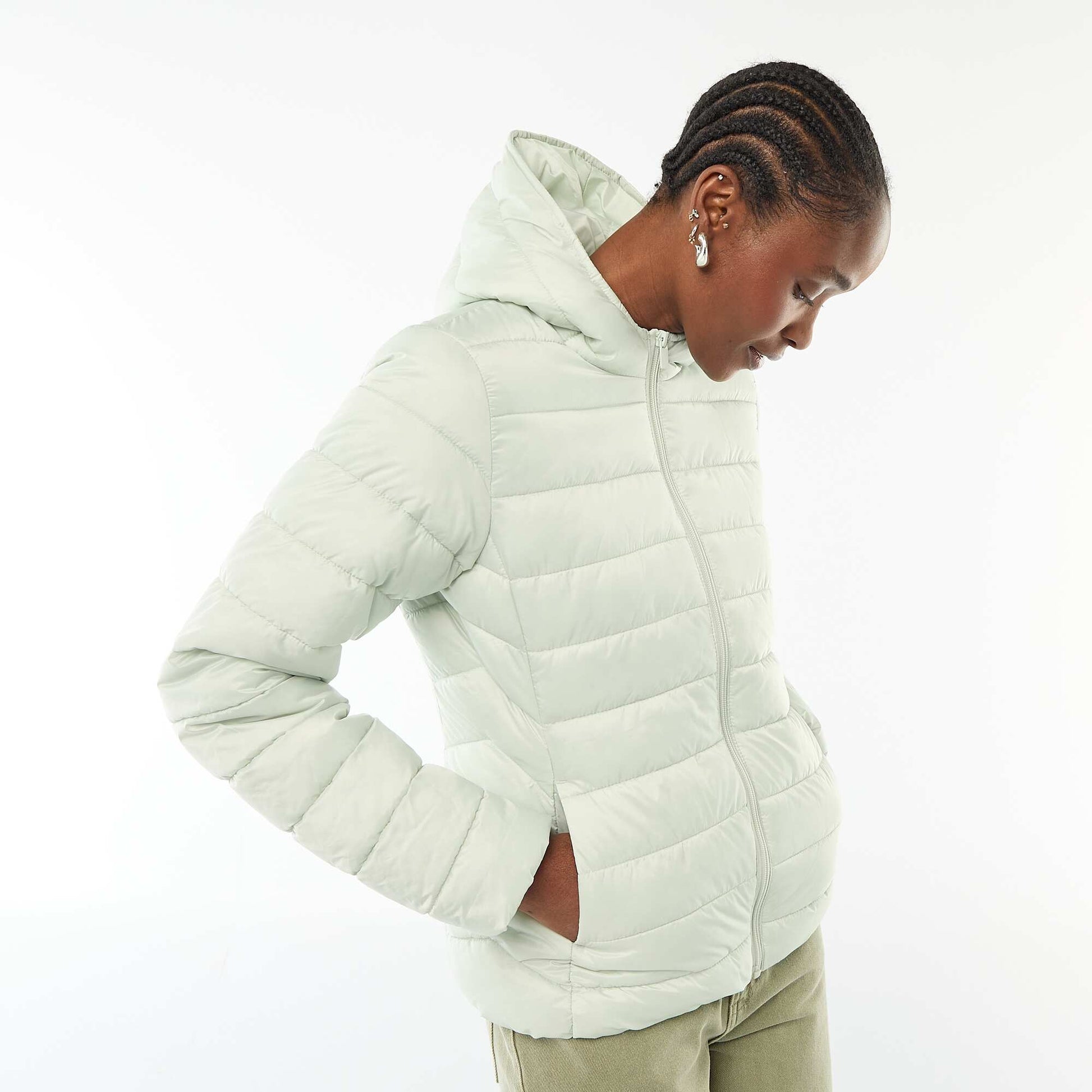 Lightweight Hooded Padded Jacket BLUE