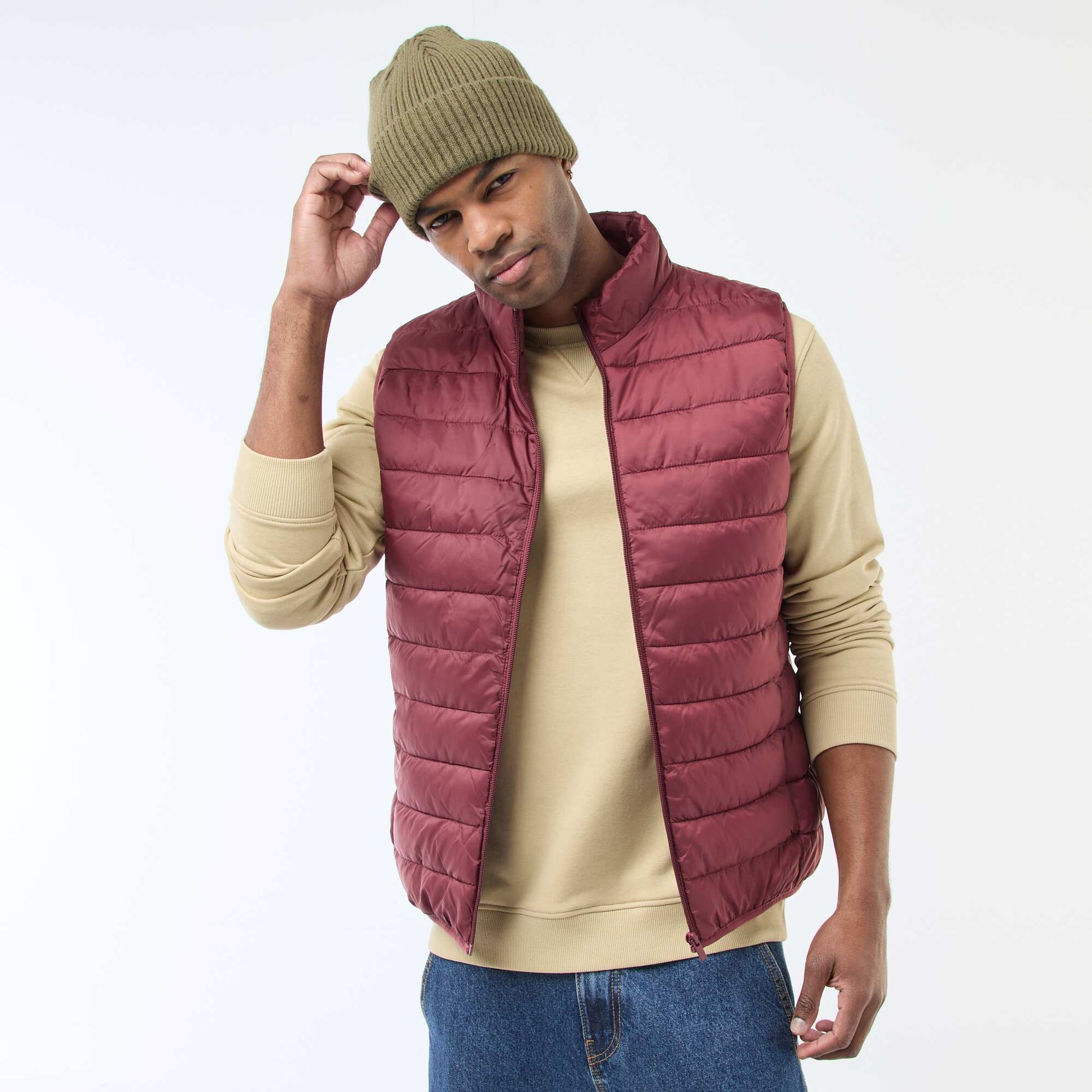 Plain showerproof bodywarmer RED