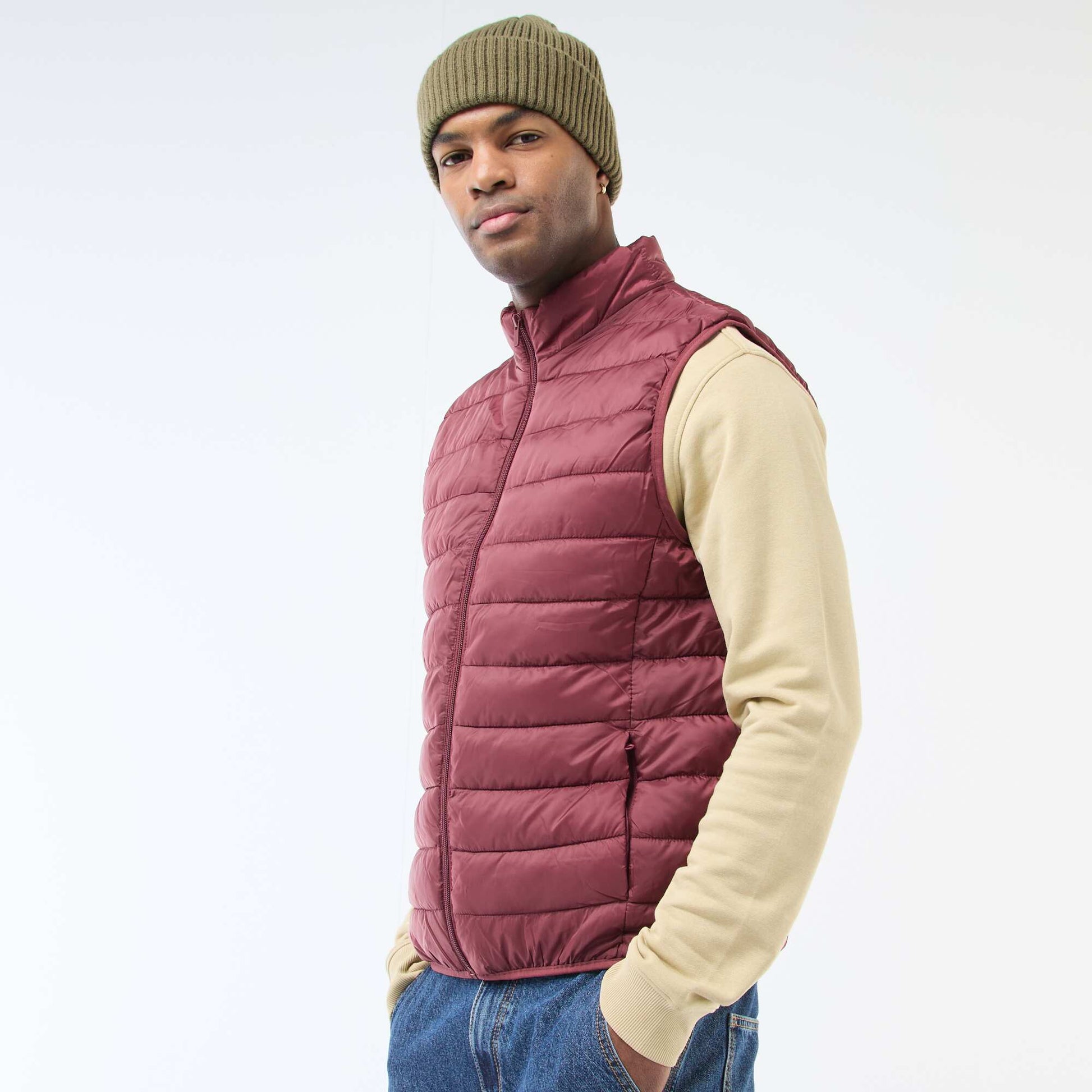 Plain showerproof bodywarmer RED