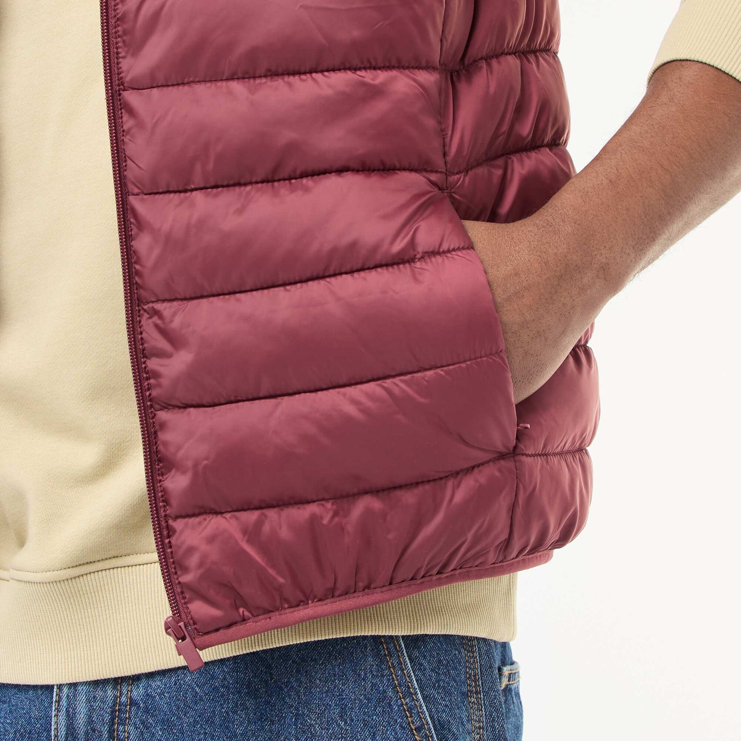 Plain showerproof bodywarmer RED
