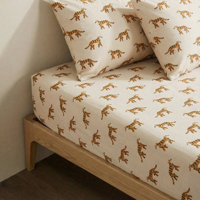 Single Cotton Fitted Sheet (90x190cm) - Kiabi Home WHITE