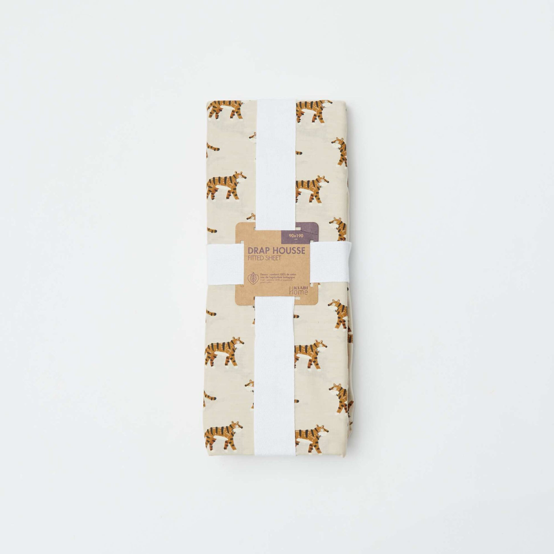 Single Cotton Fitted Sheet (90x190cm) - Kiabi Home WHITE