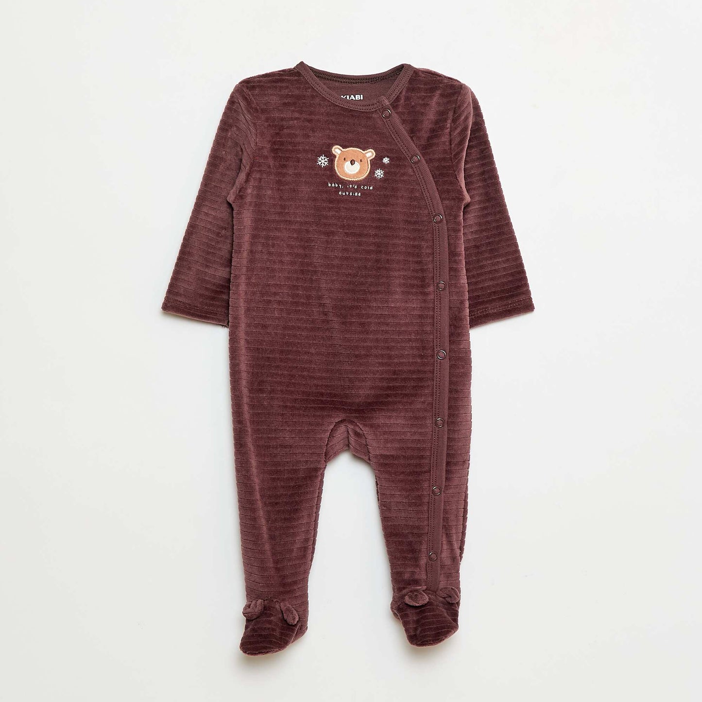 Pack of 2 velour sleepsuits WHITE