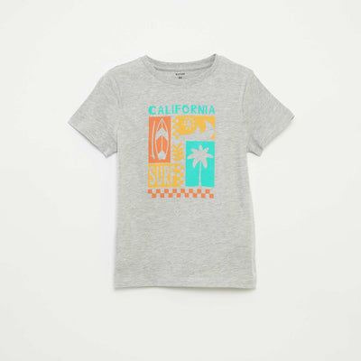 Fun print T-shirt GREY
