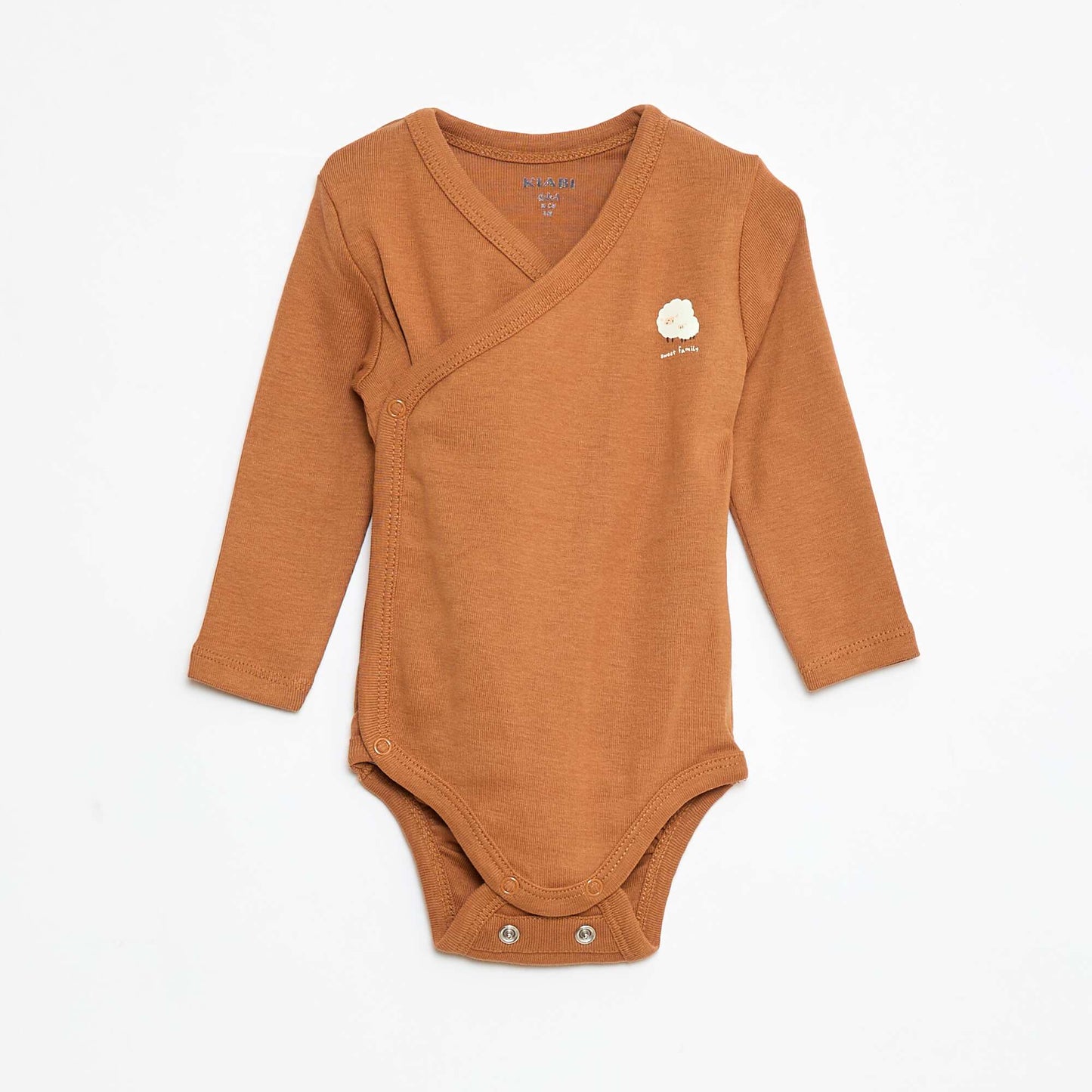3-Pack of Long-Sleeve Bodysuits with Snap Closure BEIGE