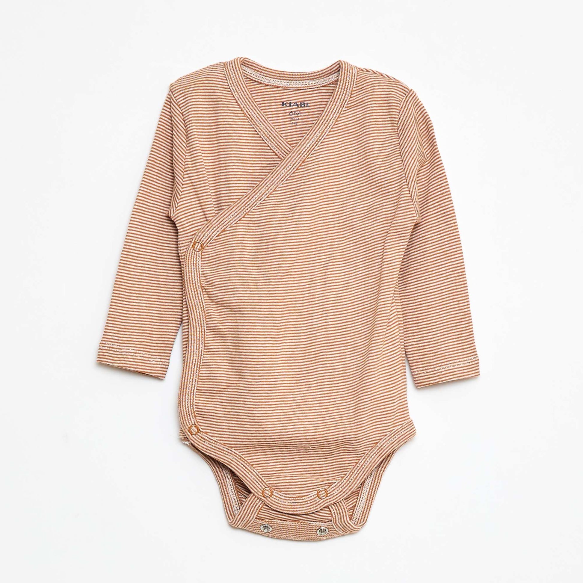 3-Pack of Long-Sleeve Bodysuits with Snap Closure BEIGE