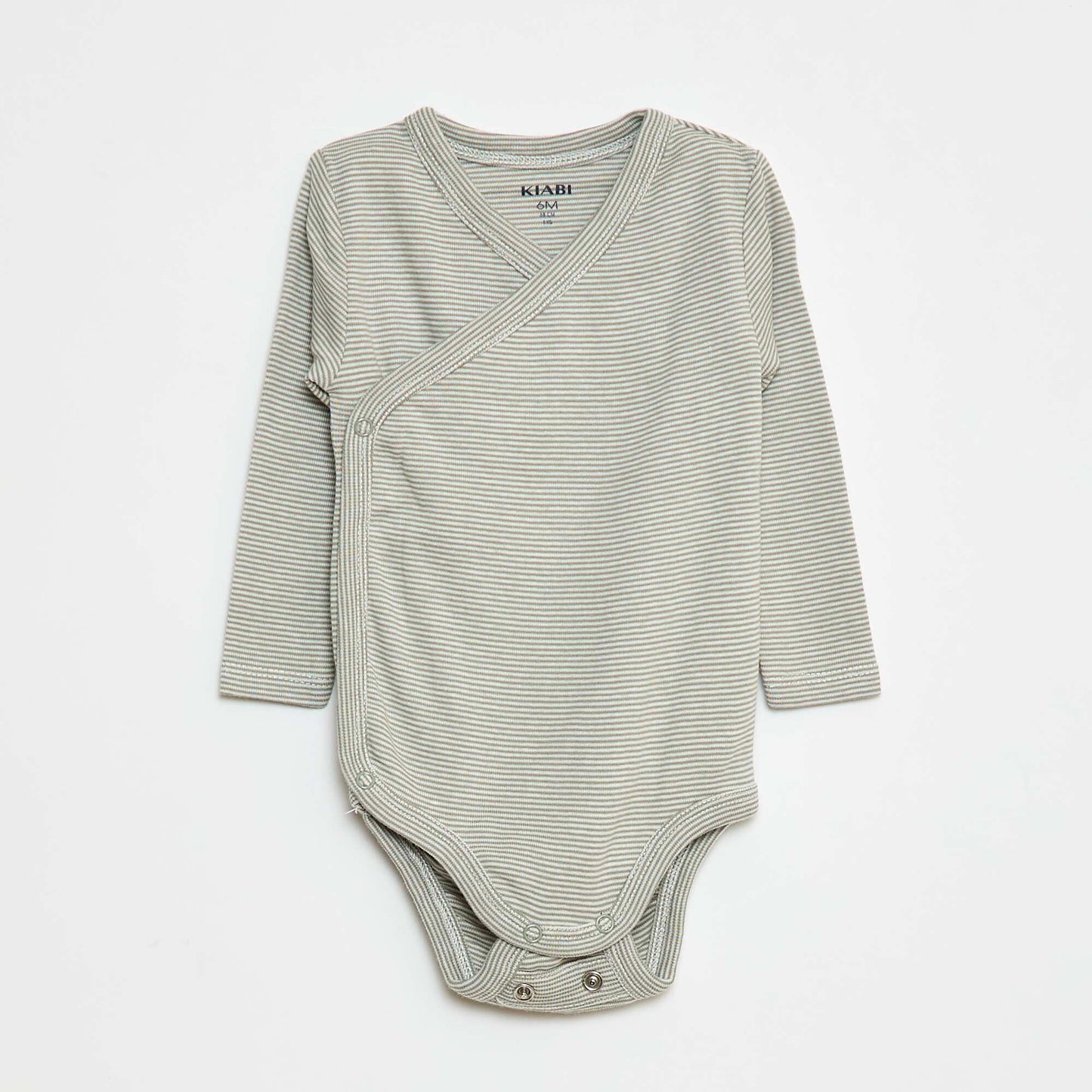 3-Pack of Long-Sleeve Bodysuits with Snap Fastening GREEN