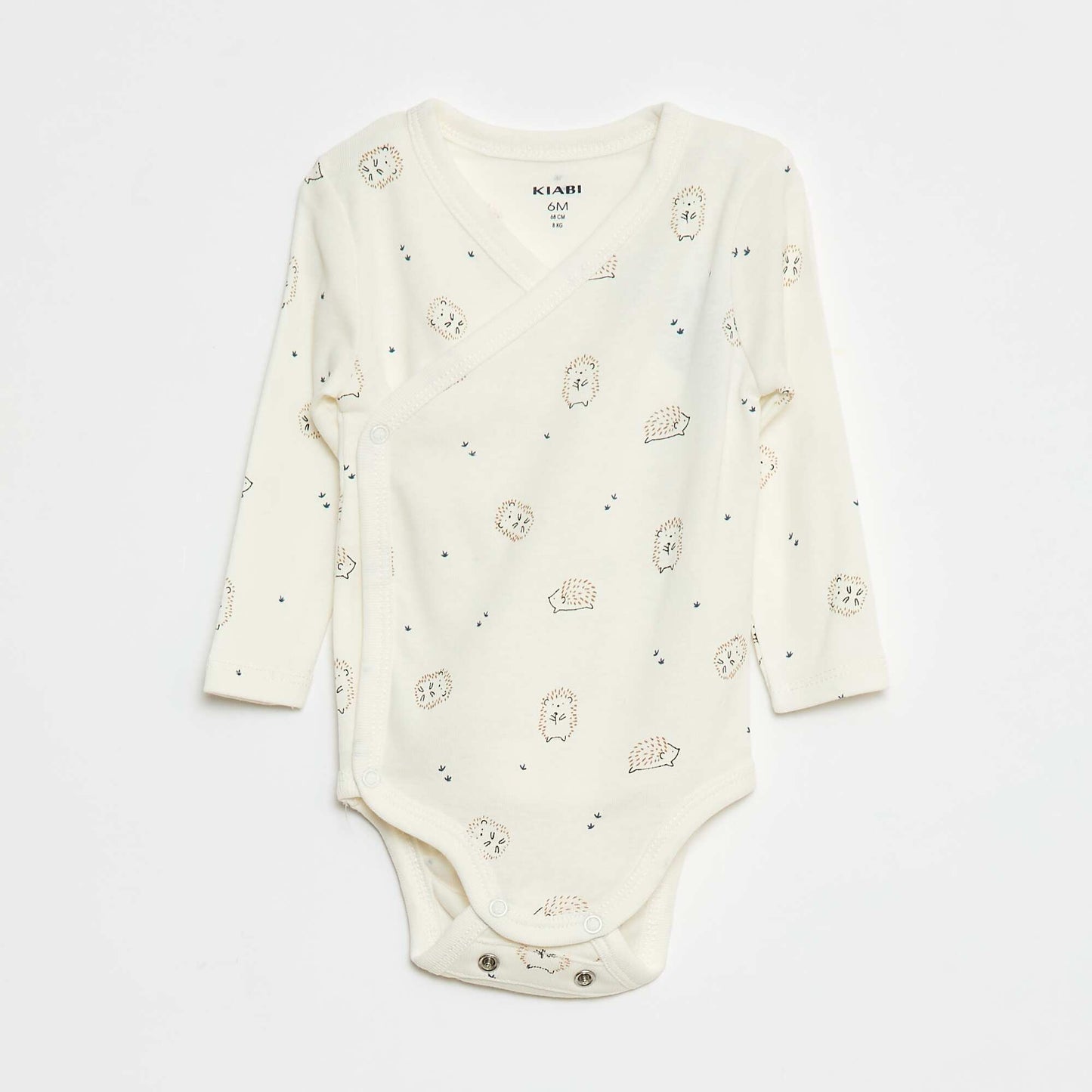 3-Pack of Long-Sleeve Bodysuits with Snap Fastening GREEN
