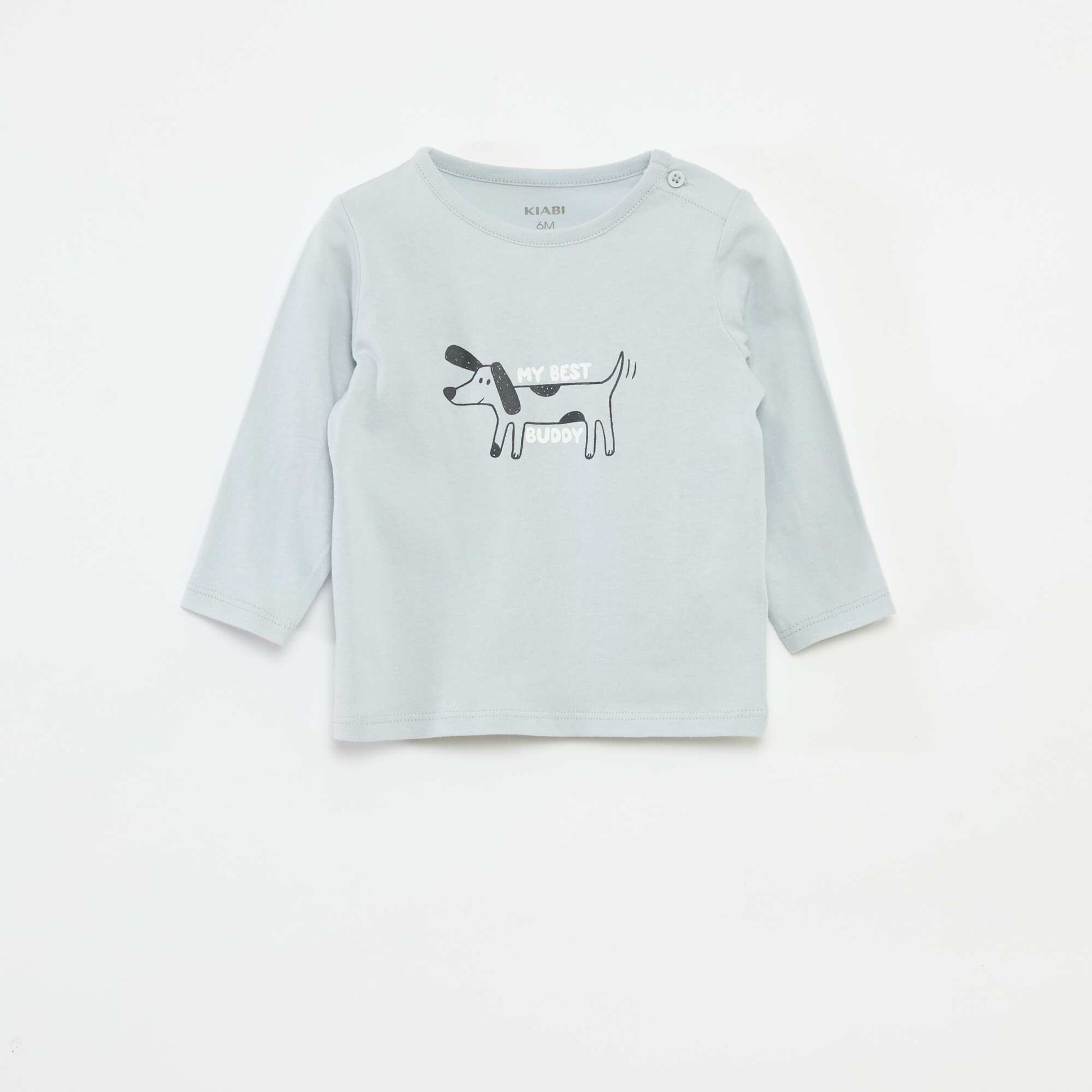 Long-sleeved T-shirt with cute design BLUE
