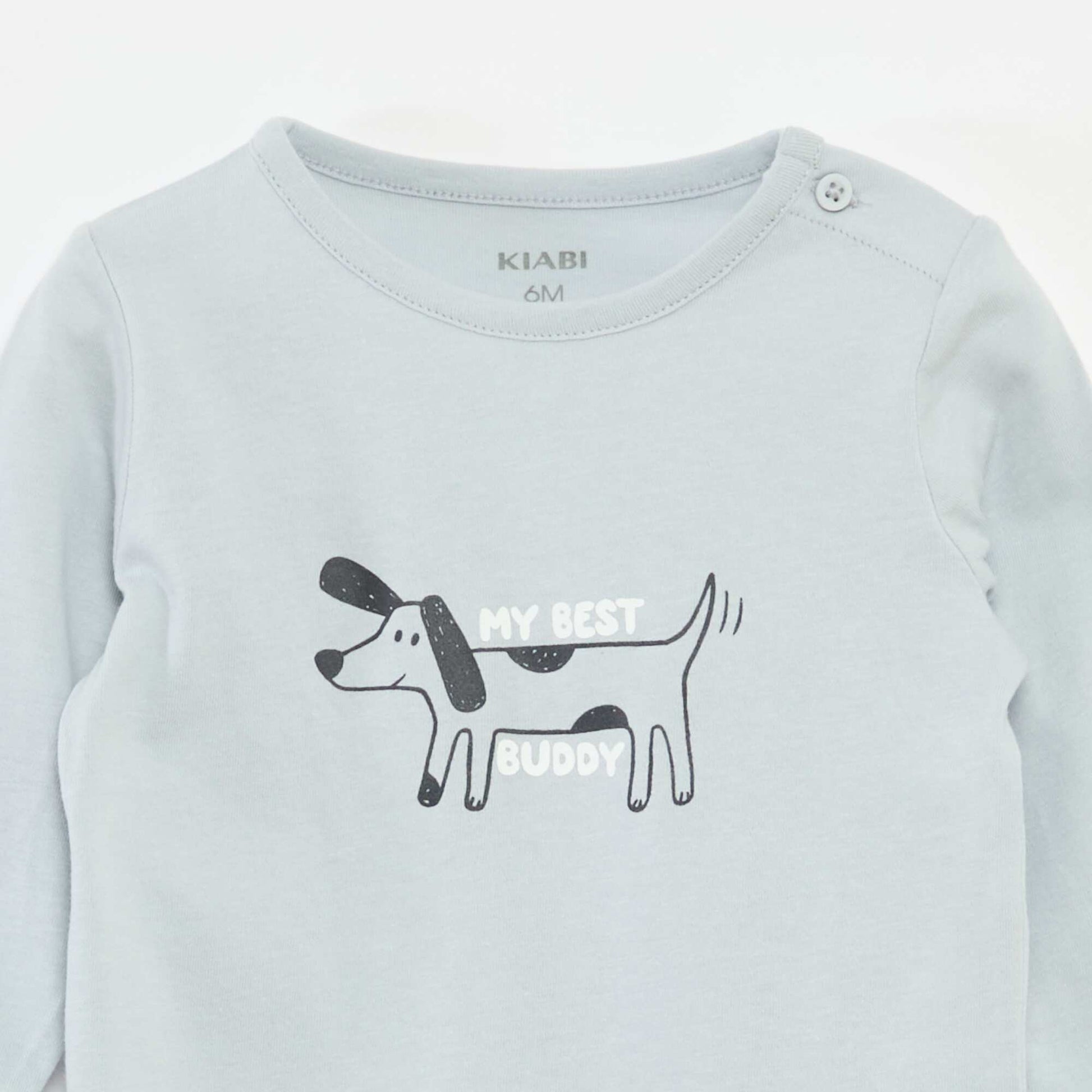 Long-sleeved T-shirt with cute design BLUE