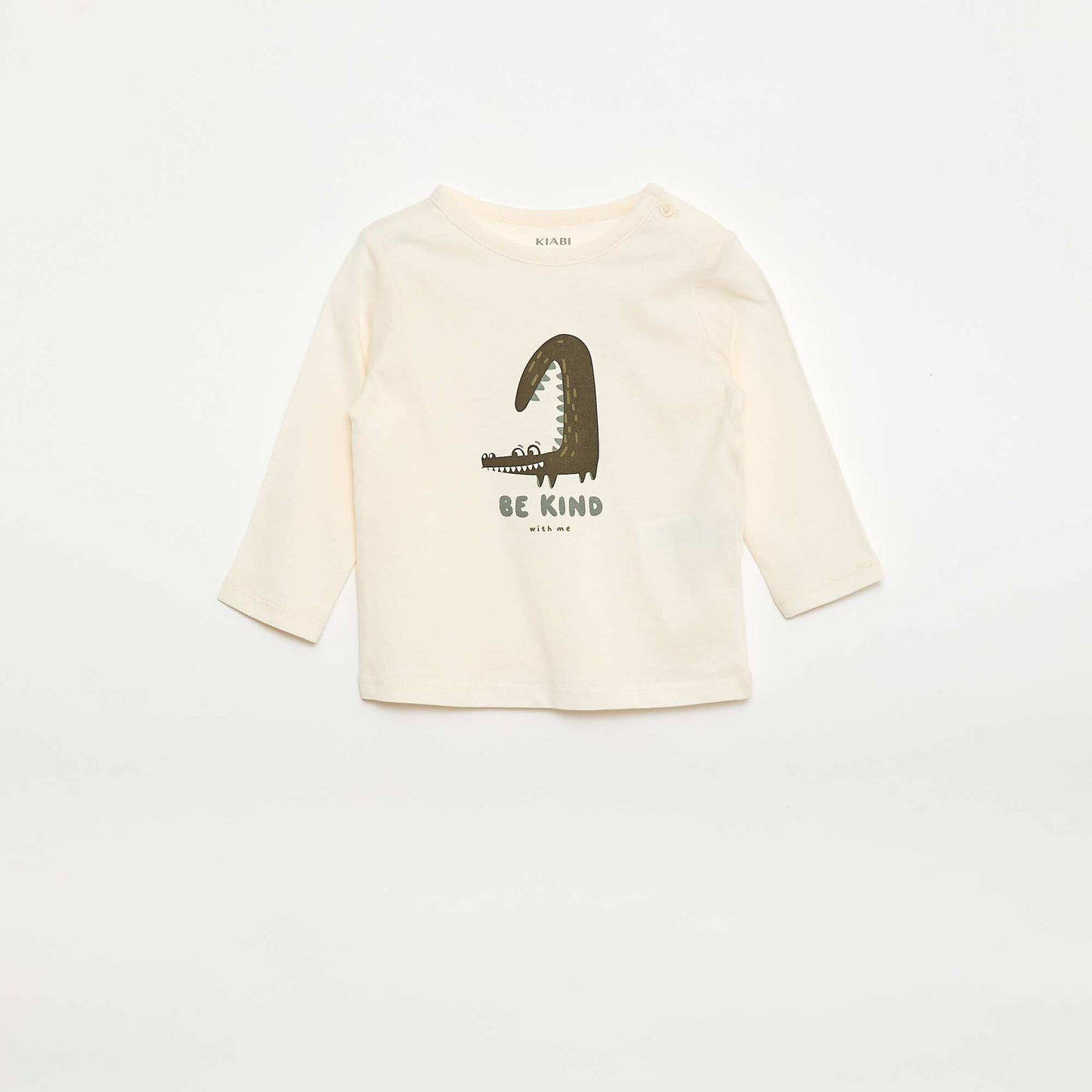 Long-sleeved T-shirt with cute design WHITE