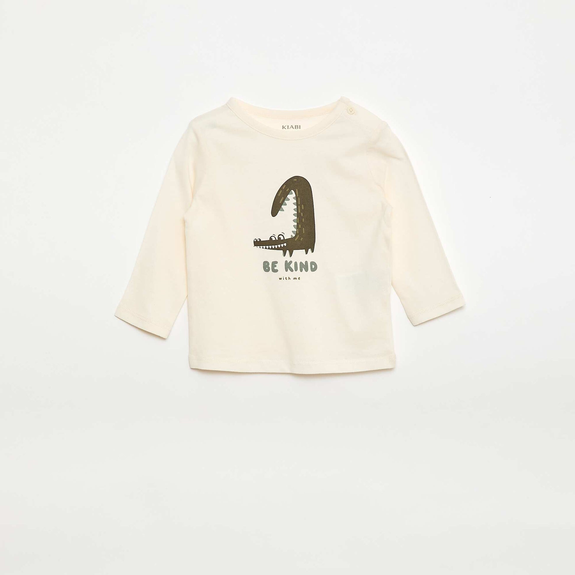 Long-sleeved T-shirt with cute design WHITE