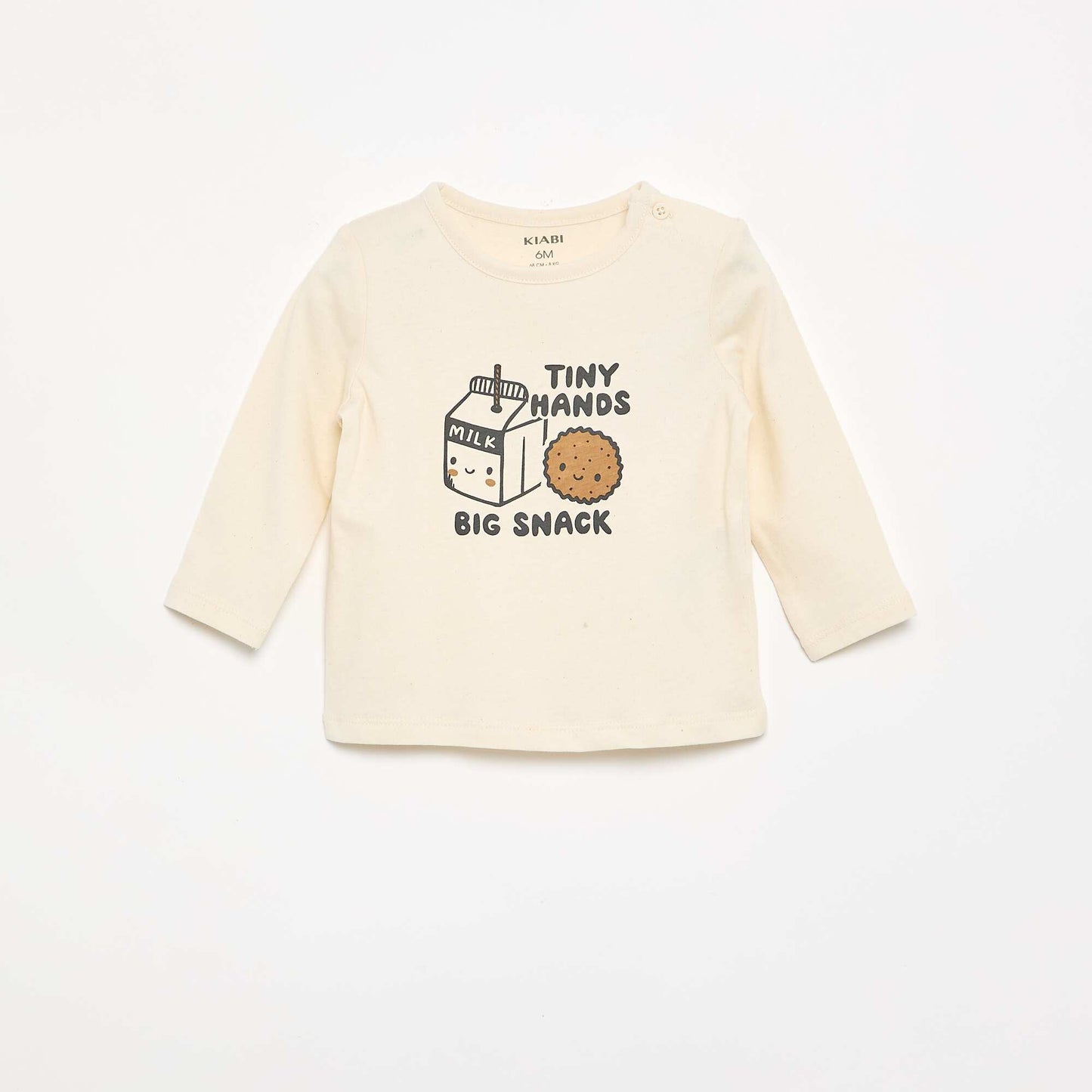 Long-sleeved T-shirt with fun design WHITE