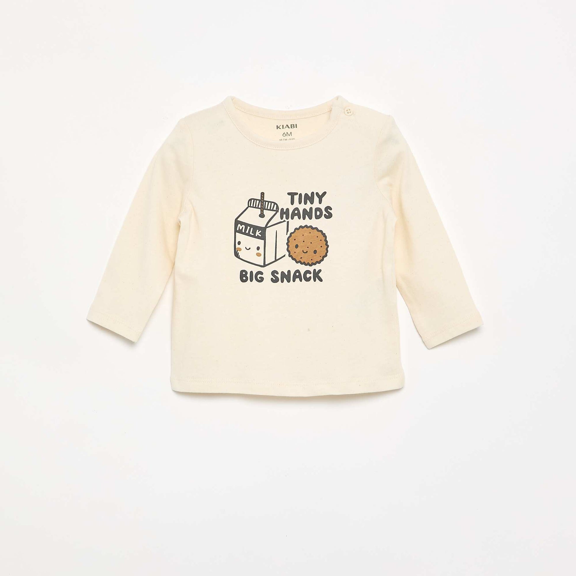 Long-sleeved T-shirt with fun design WHITE