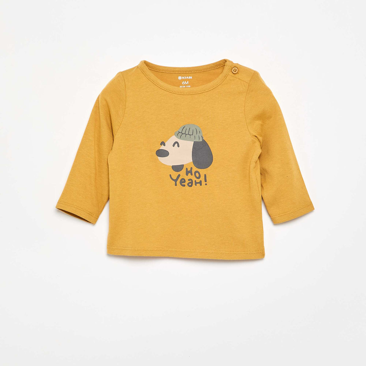 Long-sleeved T-shirt with cute design YELLOW