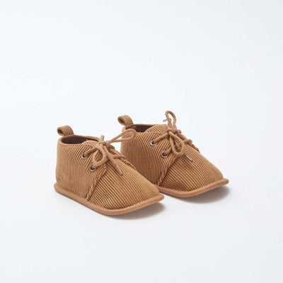 Lace-up slippers BROWN