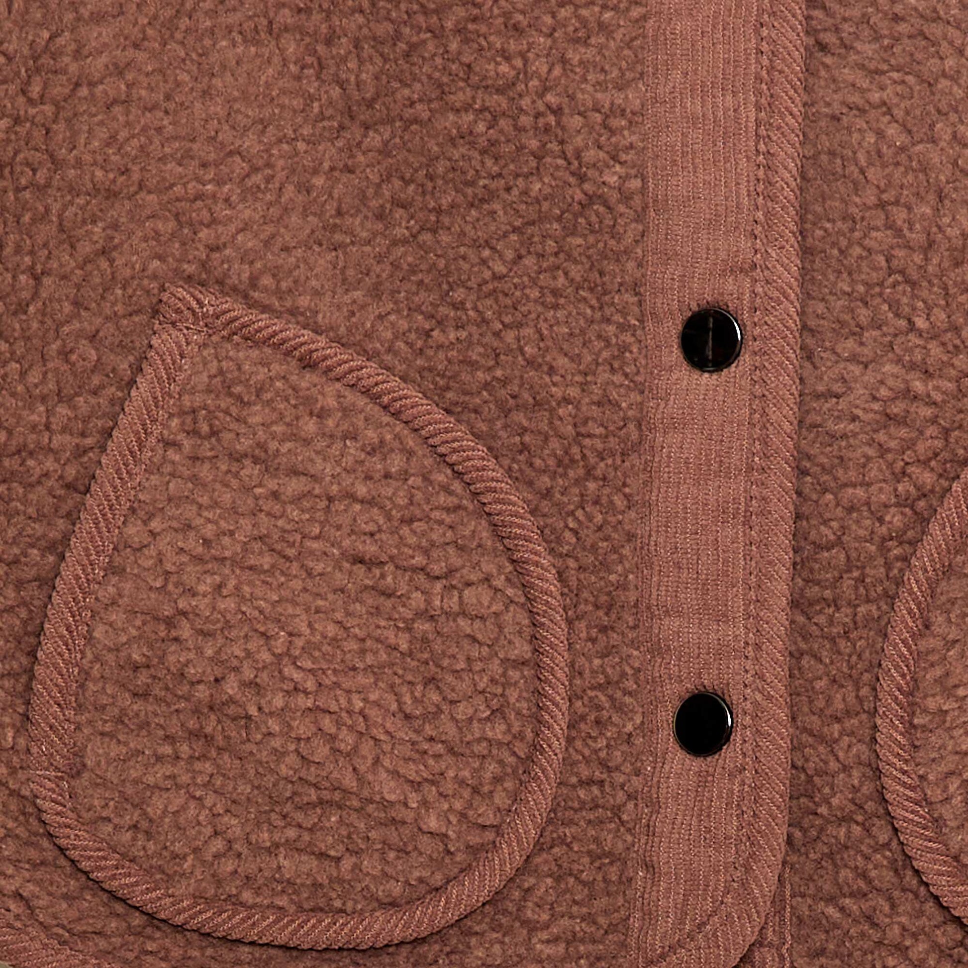 Sleeveless Shearling Effect Jacket BROWN