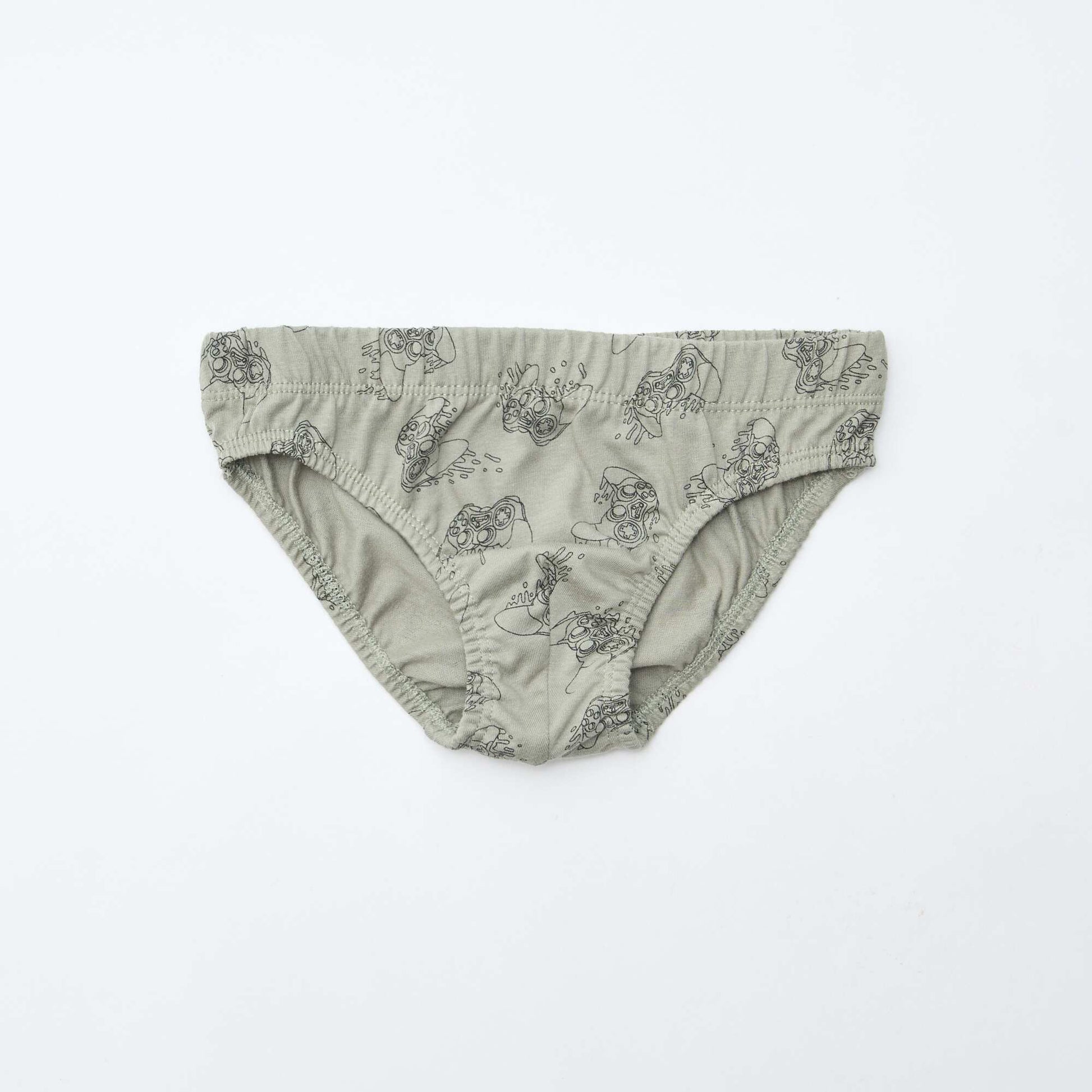 Pack of 7 pairs of printed briefs GREY