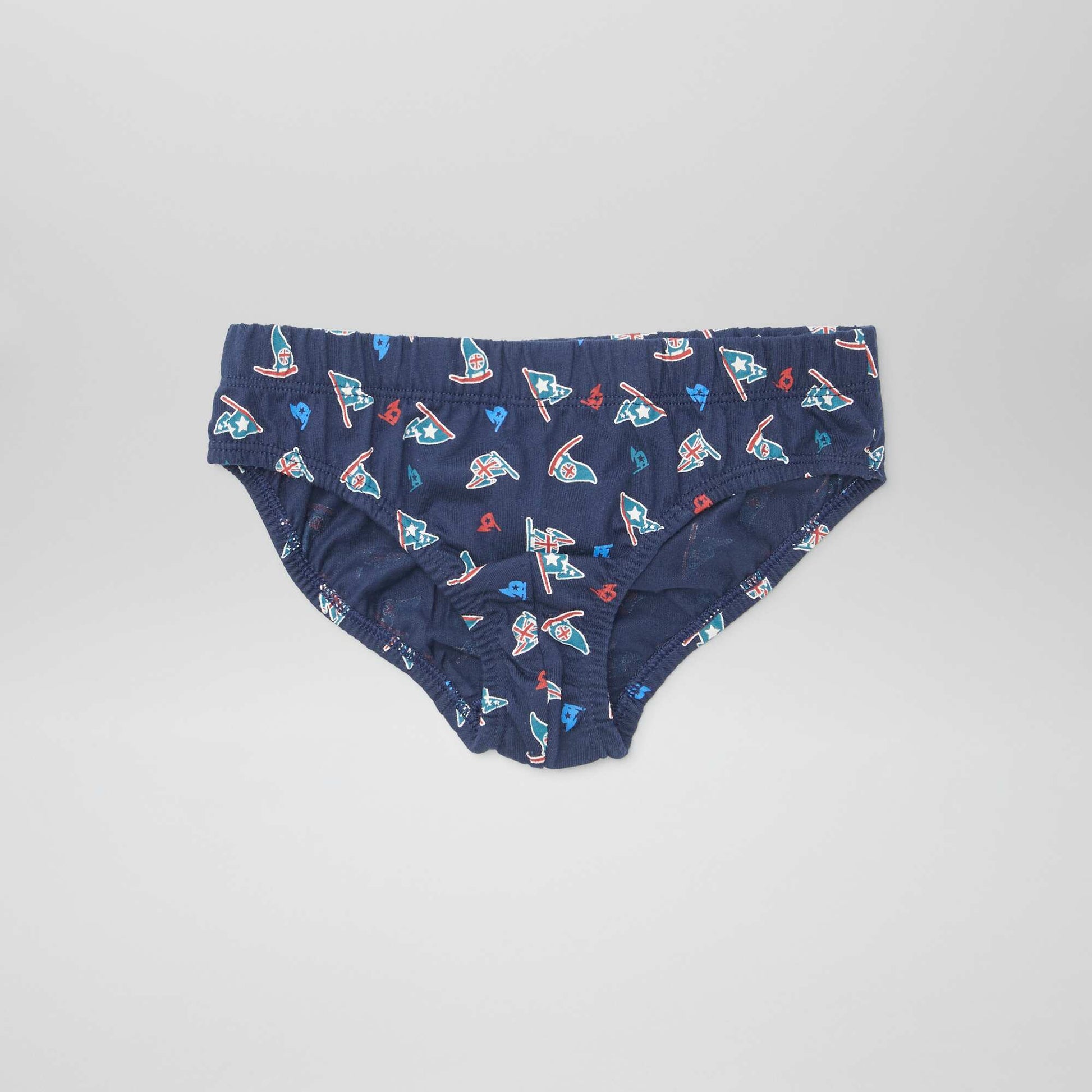 Pack of 7 pairs of printed briefs BLUE