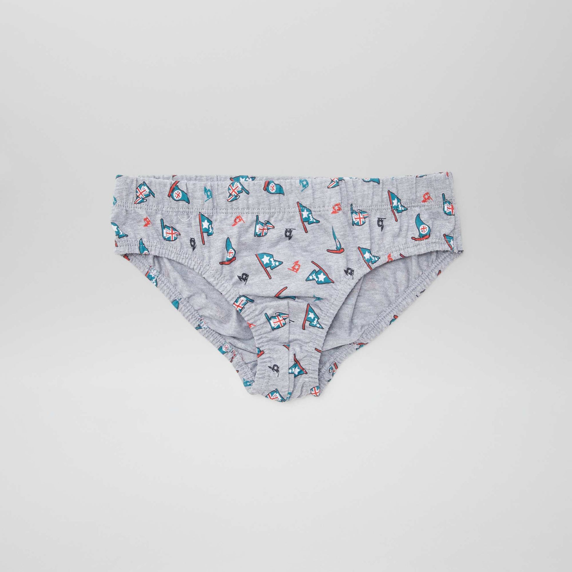Pack of 7 pairs of printed briefs BLUE