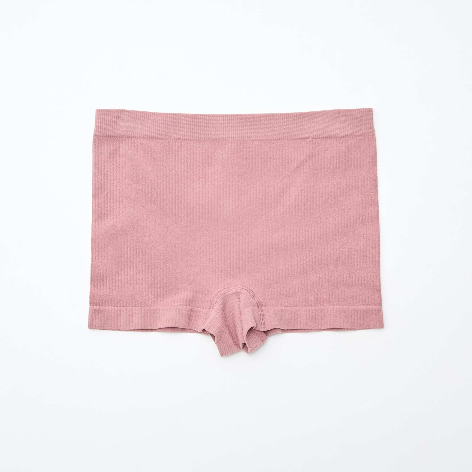 Pack of 2 pairs of ribbed knit boy shorts PINK
