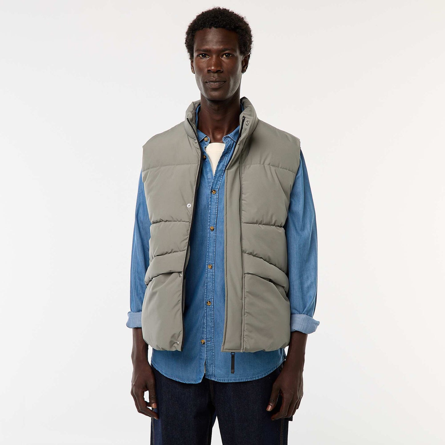 Warm Sleeveless Padded Jacket KHAKI
