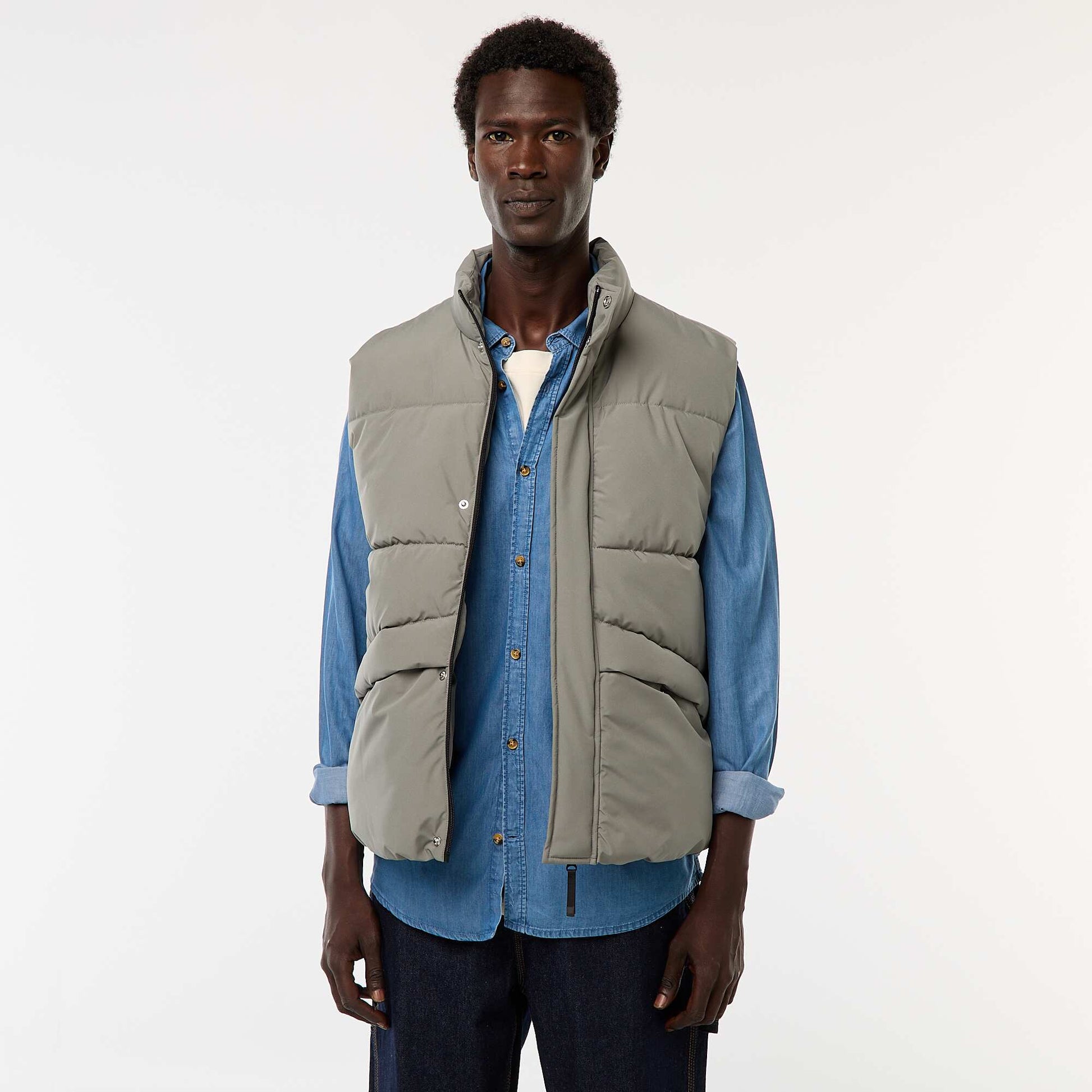 Warm Sleeveless Padded Jacket KHAKI