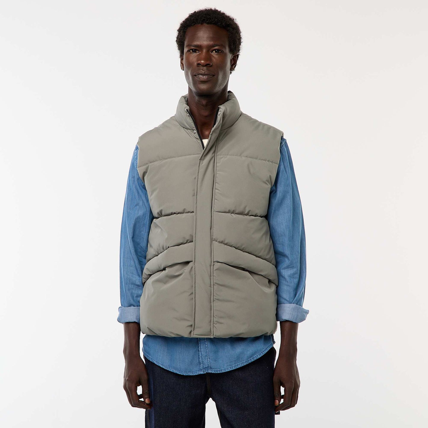 Warm Sleeveless Padded Jacket KHAKI