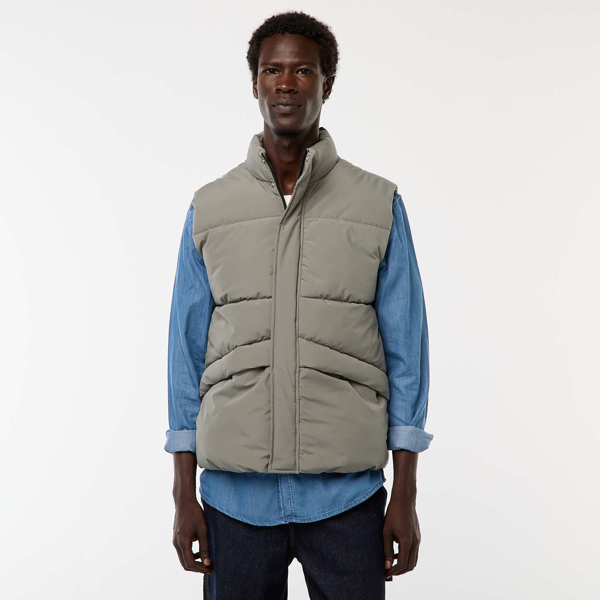 Warm Sleeveless Padded Jacket KHAKI