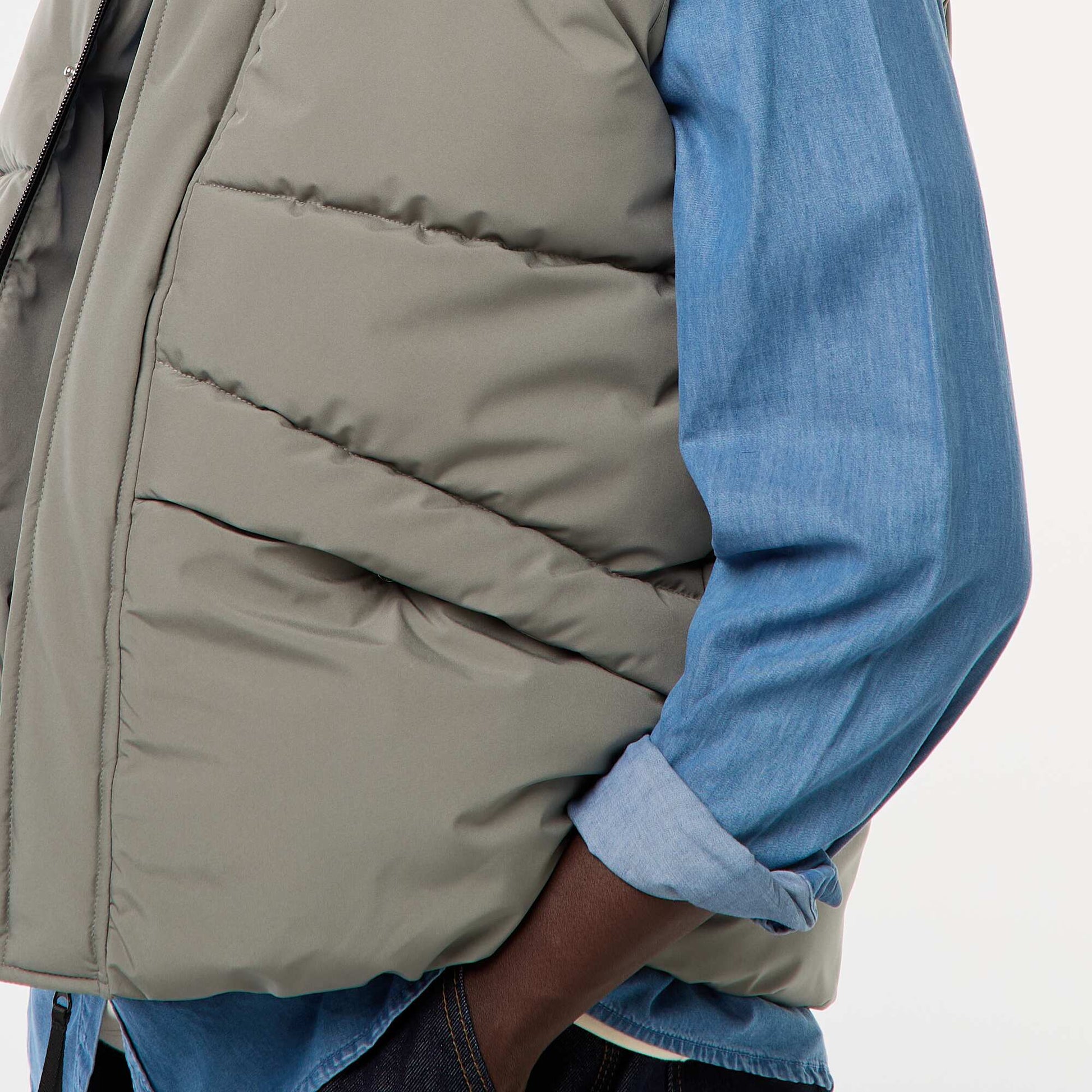 Warm Sleeveless Padded Jacket KHAKI