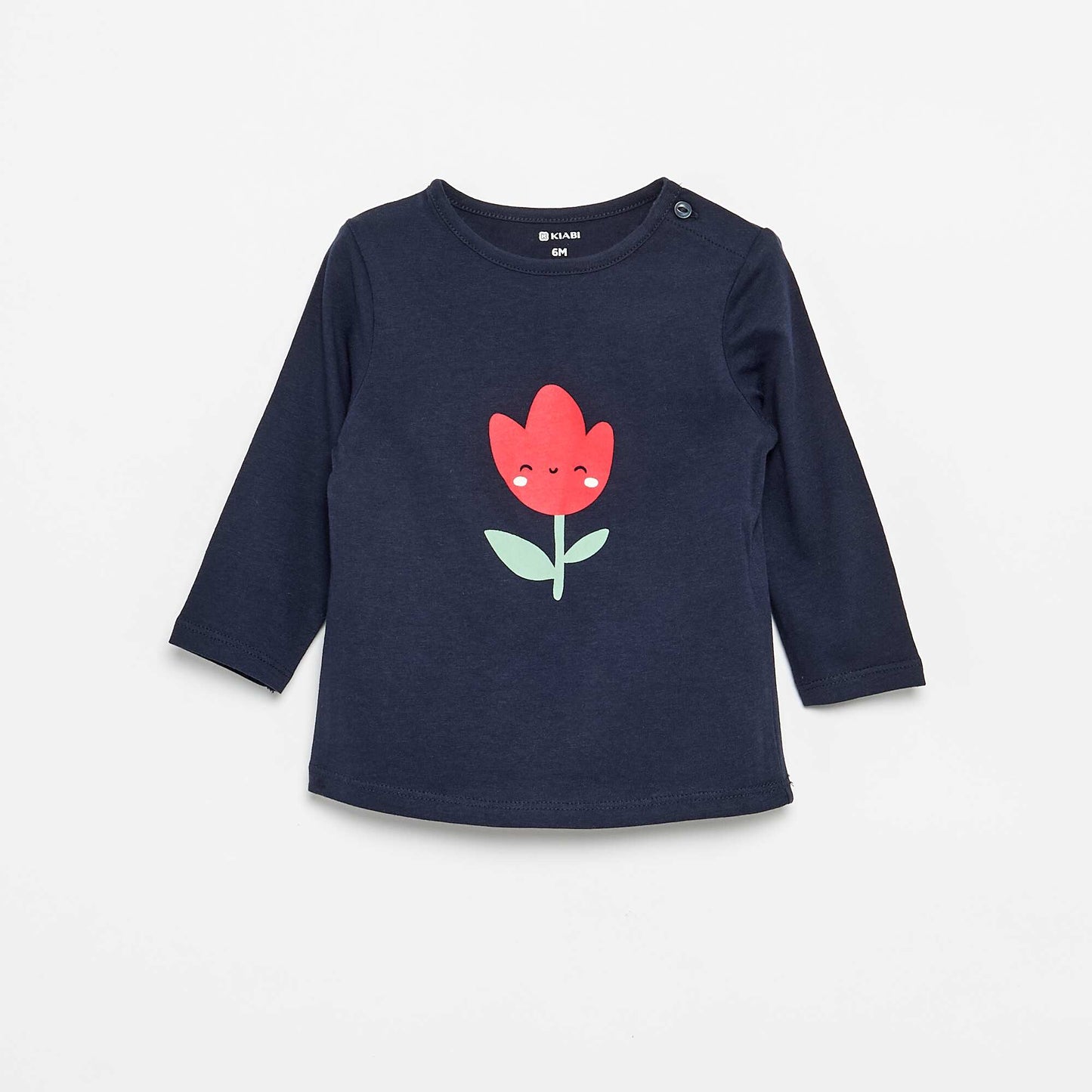 Printed Long-Sleeve T-shirt BLUE